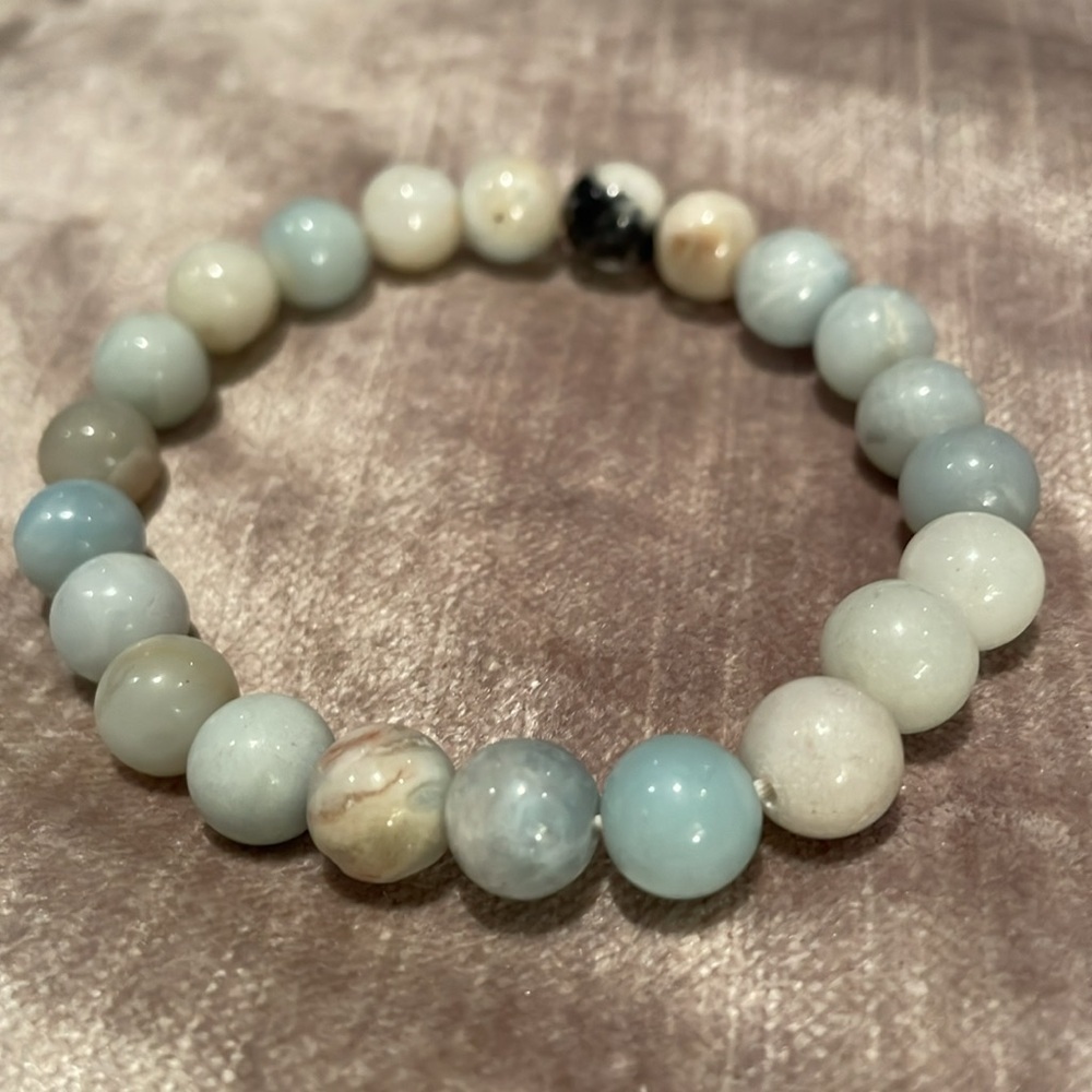 Genuine Amazonite Bracelet 7”-8” Stretch